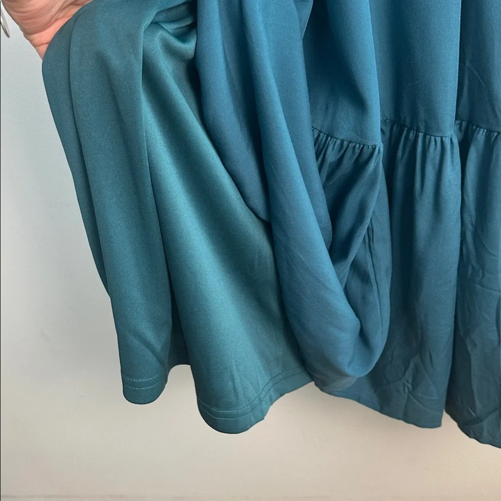 NEW Baltic Born Phillips Maxi Dress Persian Blue Medium Lined Tiered 3/4 Sleeves - Picture 13 of 16